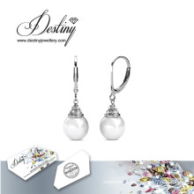 Destiny Jewellery Crystals From Swarovski Loop Pearl Earrings